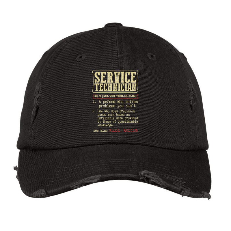 Service Technician Dictionary Term Vintage Cap | Artistshot