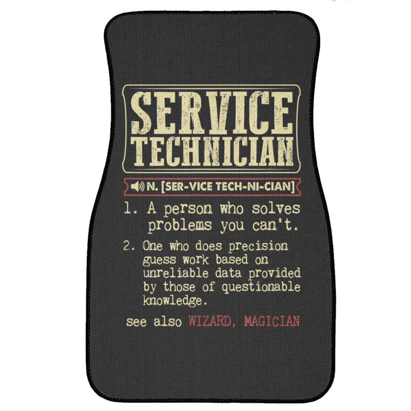 Service Technician Dictionary Term Front Car Mat | Artistshot