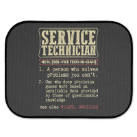 Service Technician Dictionary Term Rear Car Mat | Artistshot