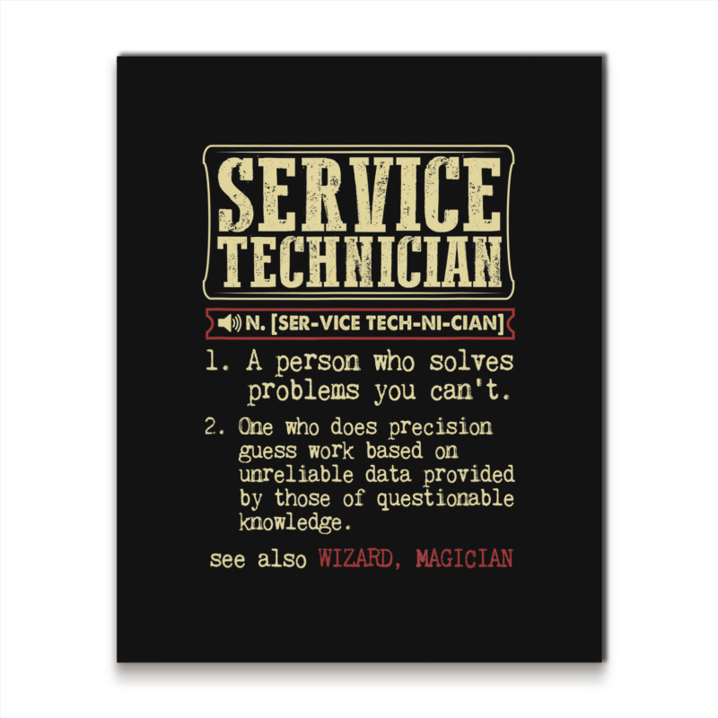 Service Technician Dictionary Term Metal Print Vertical | Artistshot