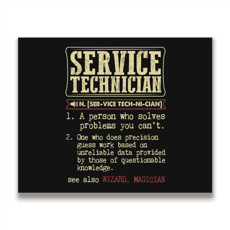 Service Technician Dictionary Term Metal Print Horizontal | Artistshot