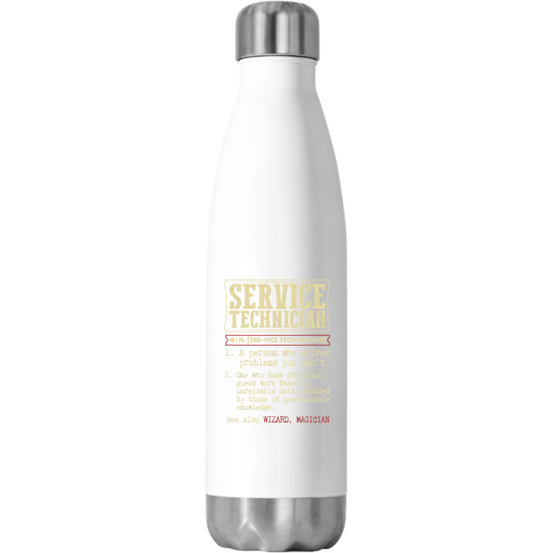 Service Technician Dictionary Term Stainless Steel Water Bottle | Artistshot