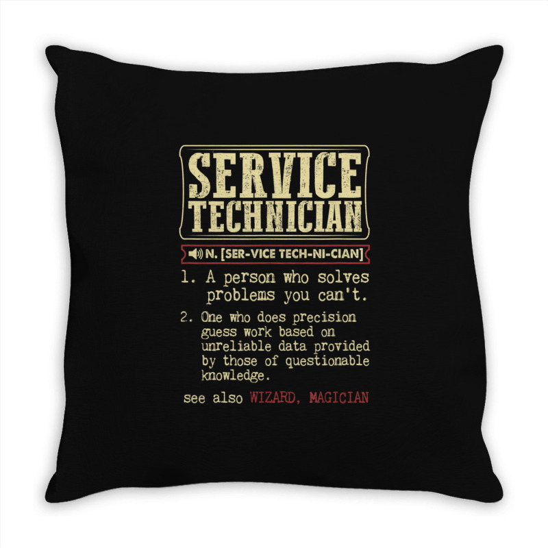 Service Technician Dictionary Term Throw Pillow | Artistshot