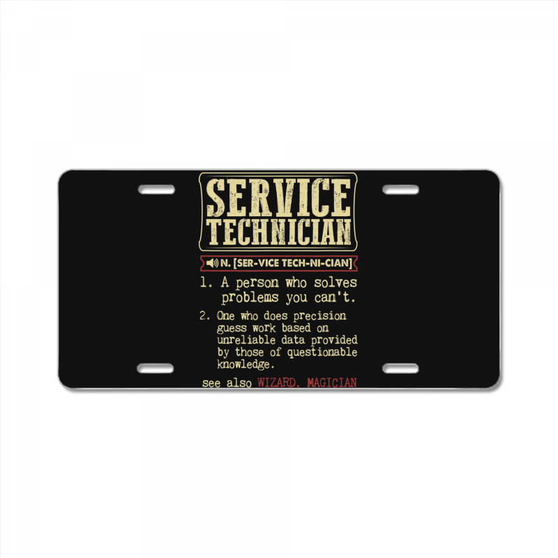 Service Technician Dictionary Term License Plate | Artistshot