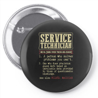 Service Technician Dictionary Term Pin-back Button | Artistshot