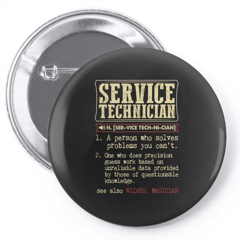 Service Technician Dictionary Term Pin-back Button | Artistshot