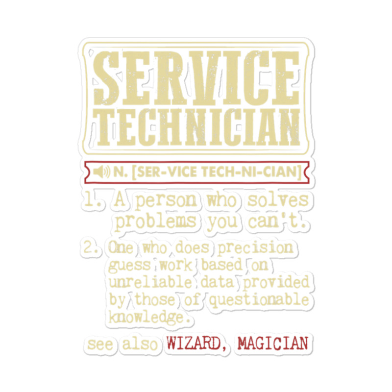 Service Technician Dictionary Term Sticker | Artistshot