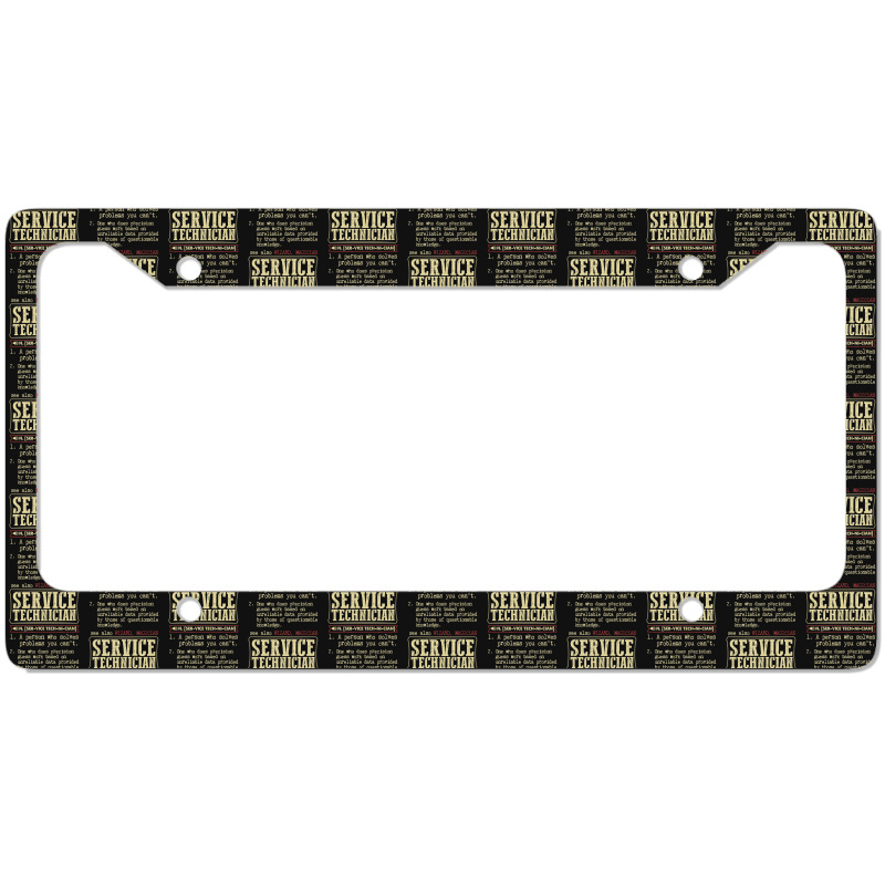 Service Technician Dictionary Term License Plate Frame | Artistshot