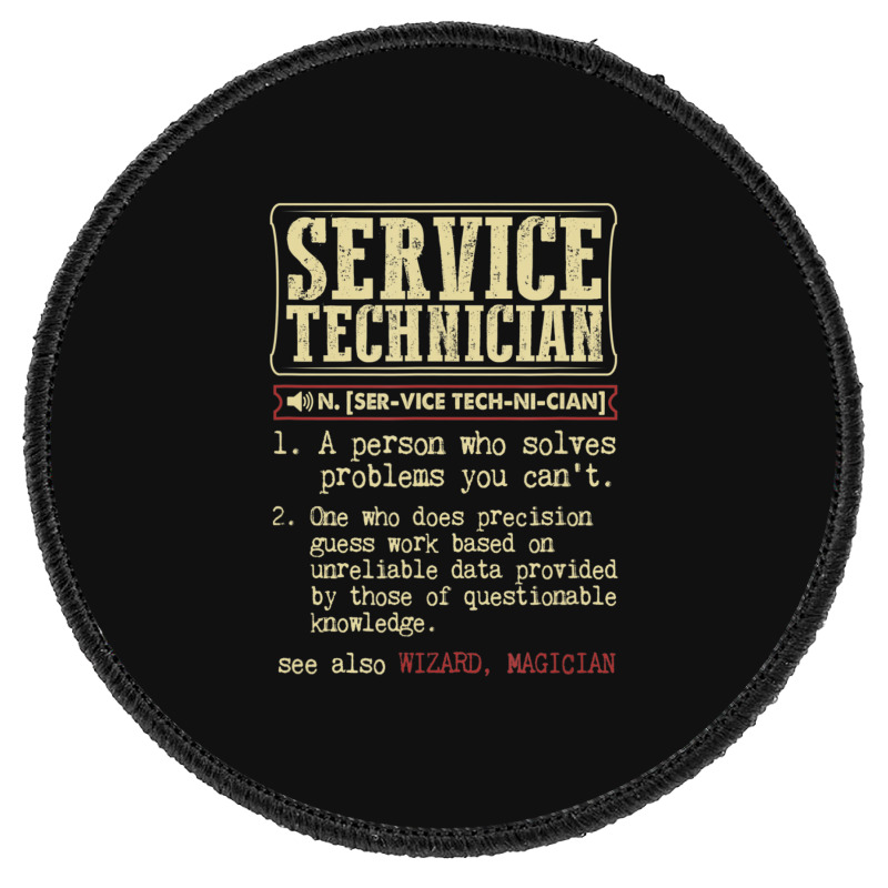 Service Technician Dictionary Term Round Patch | Artistshot