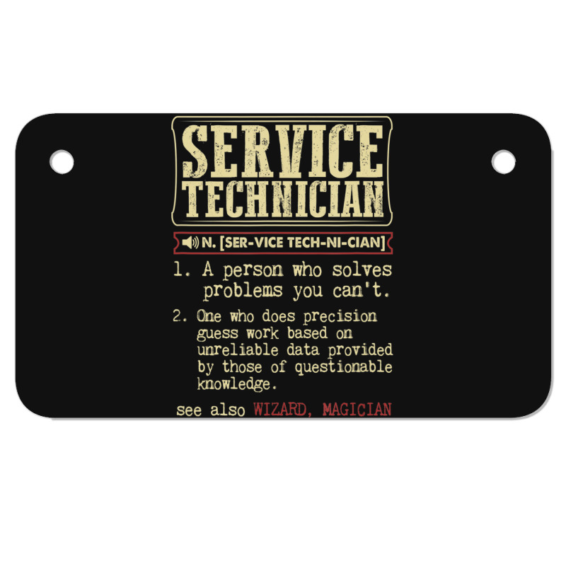 Service Technician Dictionary Term Motorcycle License Plate | Artistshot