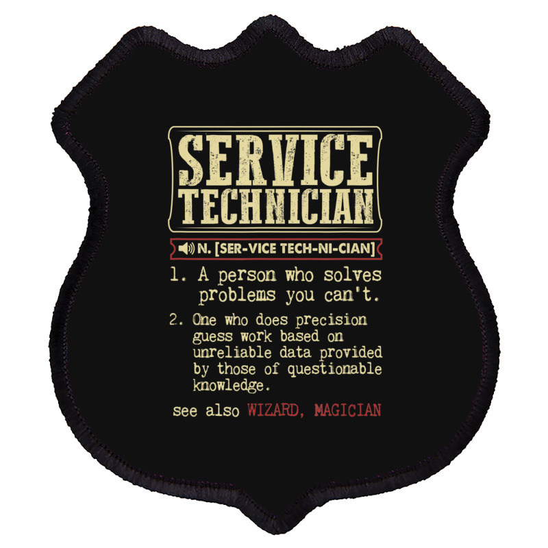 Service Technician Dictionary Term Shield Patch | Artistshot