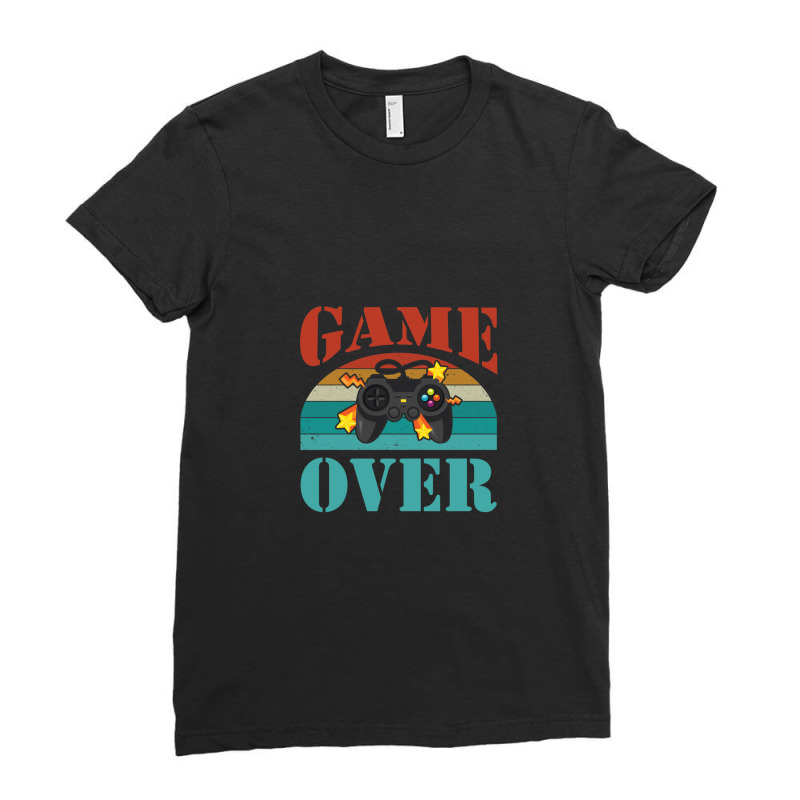 Game Over 1 Ladies Fitted T-Shirt by RodneyAbernathy | Artistshot