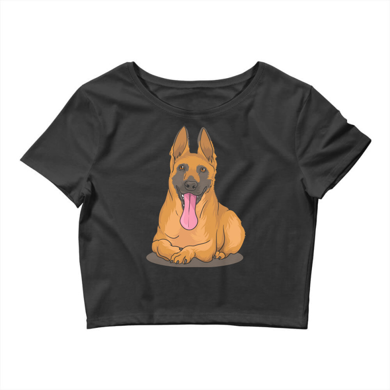 Belgian Shepherd Malinois T  Shirt Belgian Malinois Shepherd Dog Gift Crop Top by delmer | Artistshot