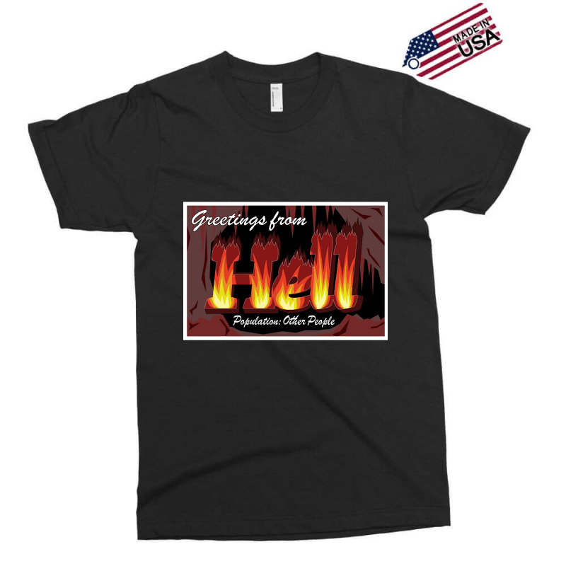 Hell Is Other People - Greetings From Hell Exclusive T-shirt by guppiessetting | Artistshot