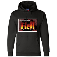 Hell Is Other People - Greetings From Hell Champion Hoodie | Artistshot