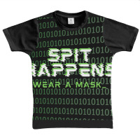 Spit Happens Wear A Mask Graphic Youth T-shirt | Artistshot