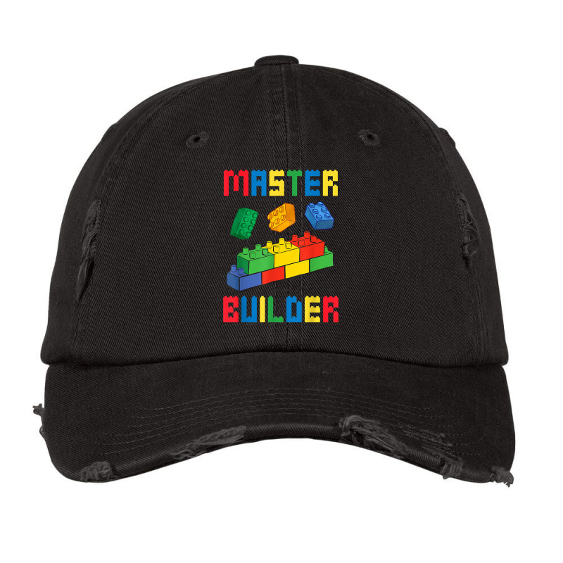 Brick Builder Funny Blocks Building Master Builder Toys Kids T Shirt Vintage Cap | Artistshot