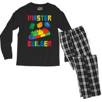 Brick Builder Funny Blocks Building Master Builder Toys Kids T Shirt Men's Long Sleeve Pajama Set | Artistshot