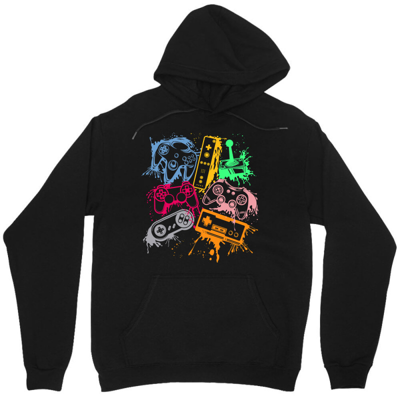 Video Game Console Controllers Retro 80's 90's Arcade Gamer Unisex Hoodie by cm-arts | Artistshot