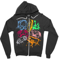 Video Game Console Controllers Retro 80's 90's Arcade Gamer Zipper Hoodie | Artistshot