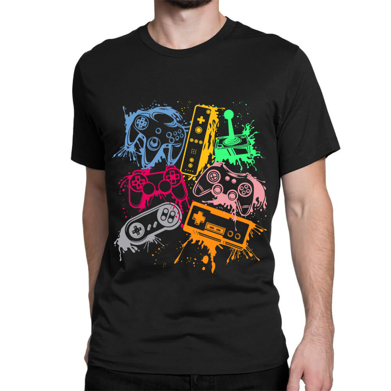 Video Game Console Controllers Retro 80's 90's Arcade Gamer Classic T-shirt by cm-arts | Artistshot