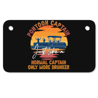 Funny Pontoon Captain Boat Lake Boating Beer Gift For Dad Motorcycle License Plate | Artistshot