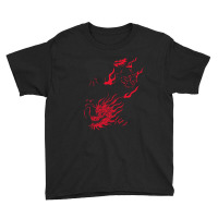 Dragon Black And Red Youth Tee | Artistshot