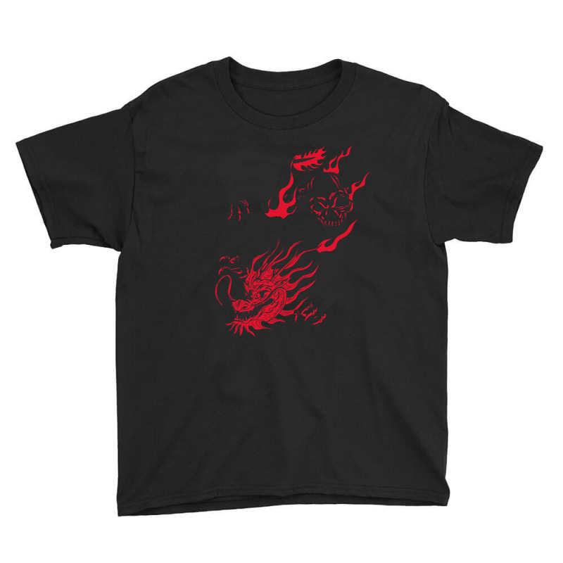 Dragon Black And Red Youth Tee by Kenlofu52 | Artistshot