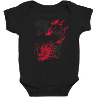 Dragon Black And Red Baby Bodysuit | Artistshot