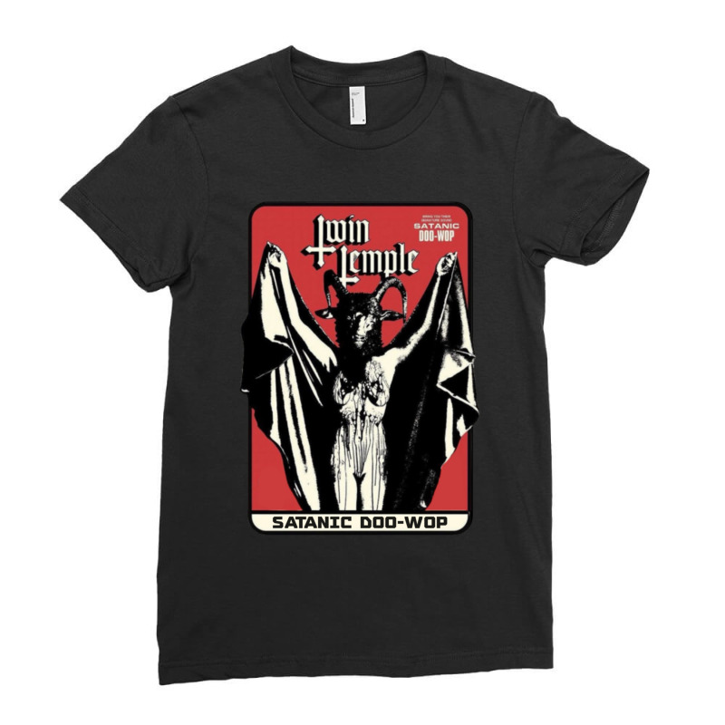 Twin Temple Satanic Doo Wop Ladies Fitted T-Shirt by SEANMCDONOUGH | Artistshot