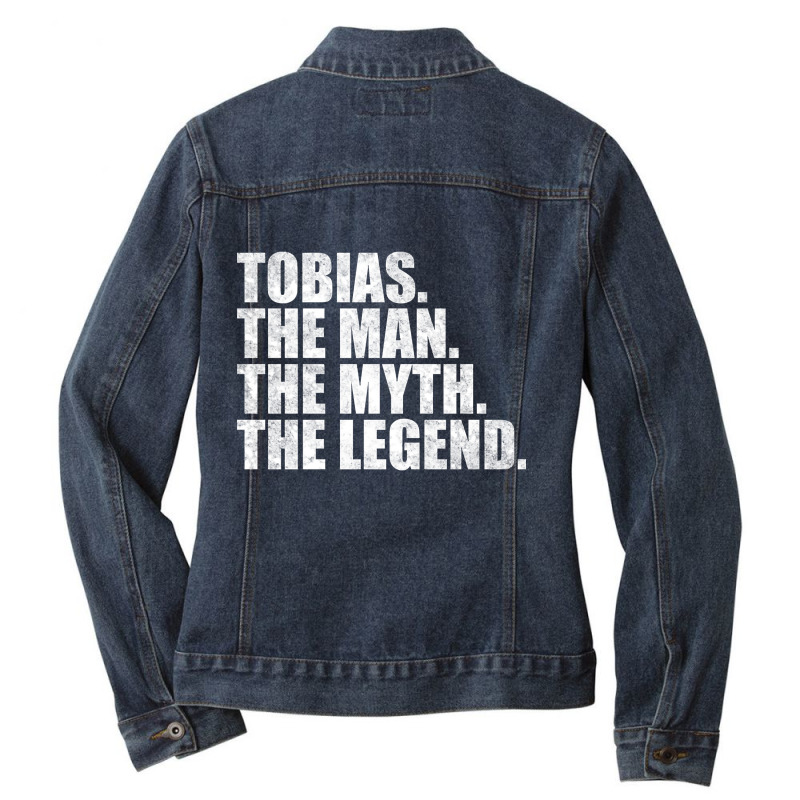 Tobias Legend Tobias Name Tobias Given Name Ladies Denim Jacket by Kemriban527 | Artistshot