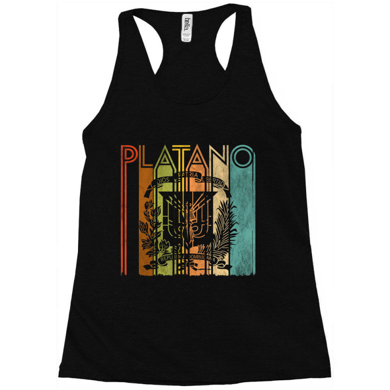 Platano Power Dominican Republic Flag Coat Of Arm Racerback Tank by cm-arts | Artistshot