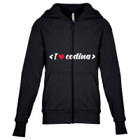 I Love Coding - Programmers T-shirt Youth Zipper Hoodie | Artistshot