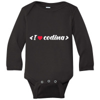 I Love Coding - Programmers T-shirt Long Sleeve Baby Bodysuit | Artistshot