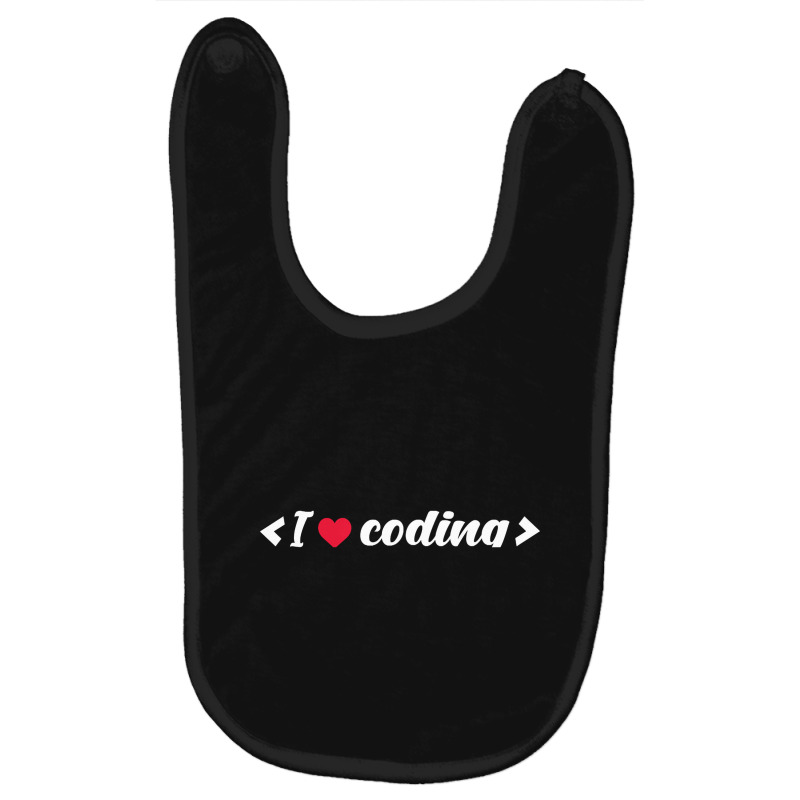 I Love Coding - Programmers T-shirt Baby Bibs by fenderbendable | Artistshot