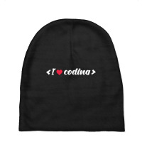 I Love Coding - Programmers T-shirt Baby Beanies | Artistshot