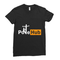 Pole Hub Lineman Line Worker Utility Pole Lineman Fun Ladies Fitted T-shirt | Artistshot