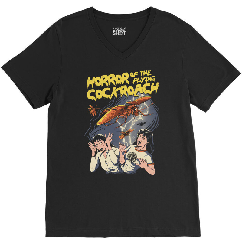 Horror Of The Flying Cockroach! V-Neck Tee by Kanjolen689 | Artistshot