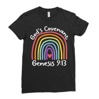 God’s Covenant Rainbow Genesis 913 Christian Jesus Bible T Shirt Ladies Fitted T-shirt | Artistshot