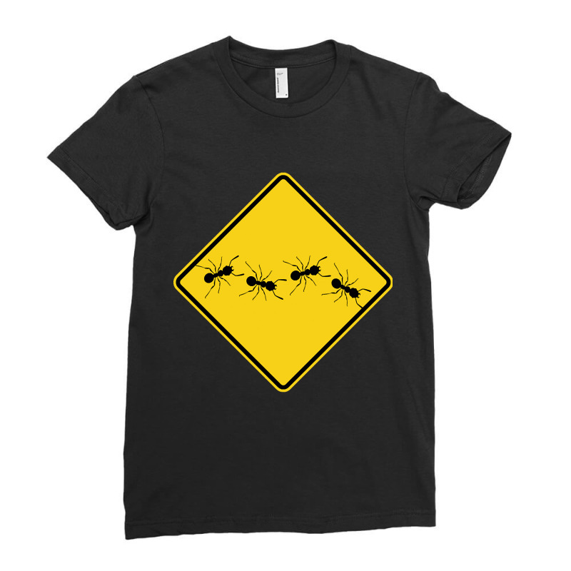 Ants Warning Sign Ladies Fitted T-Shirt by Kosdapen517 | Artistshot