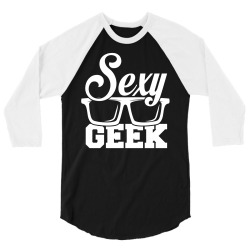 Like a i love cool sexy geek nerd glasses boss 3/4 Sleeve Shirt | Artistshot