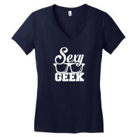 Like A I Love Cool Sexy Geek Nerd Glasses Boss Women's V-neck T-shirt | Artistshot