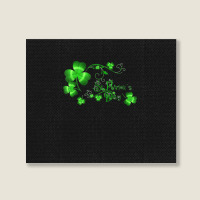 Happy St Patricks Day And Shamrock Landscape Canvas Print | Artistshot