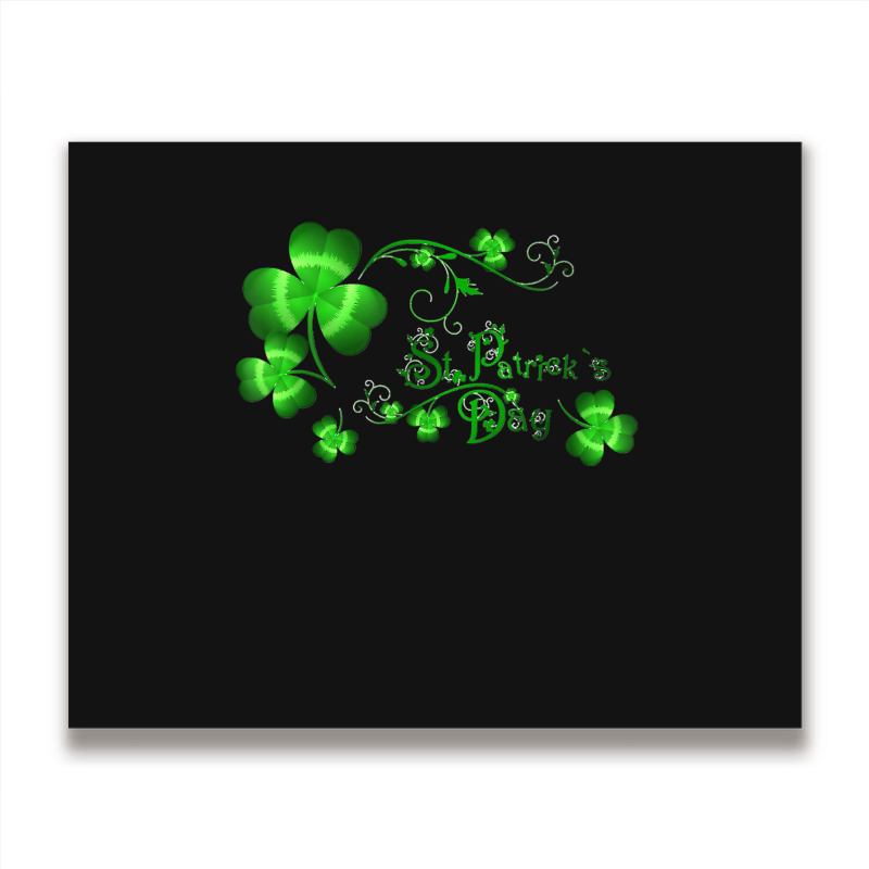 Happy St Patricks Day And Shamrock Metal Print Horizontal | Artistshot