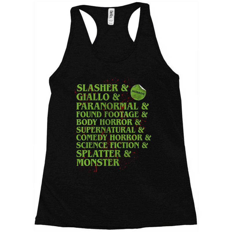 Horror Sub Genre Racerback Tank by Kanjolen689 | Artistshot