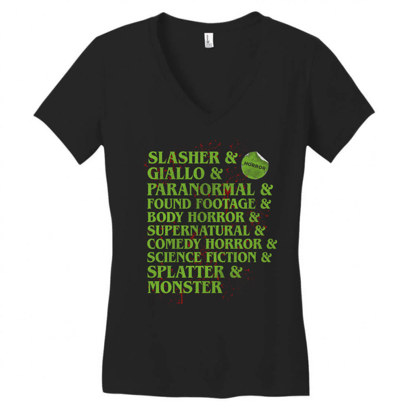 Horror Sub Genre Women's V-Neck T-Shirt by Kanjolen689 | Artistshot