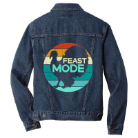 Thanksgiving Turkey Feast Mode Funny Thanksgiving Vintage Turkey Trot  Men Denim Jacket | Artistshot