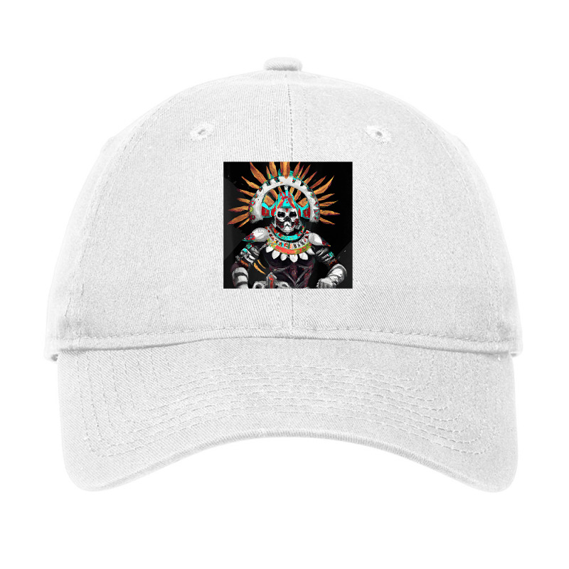 Dia De Los Muertos Aztec Warrior Calavera Mayan Mythology T Shirt Adjustable Cap by cm-arts | Artistshot