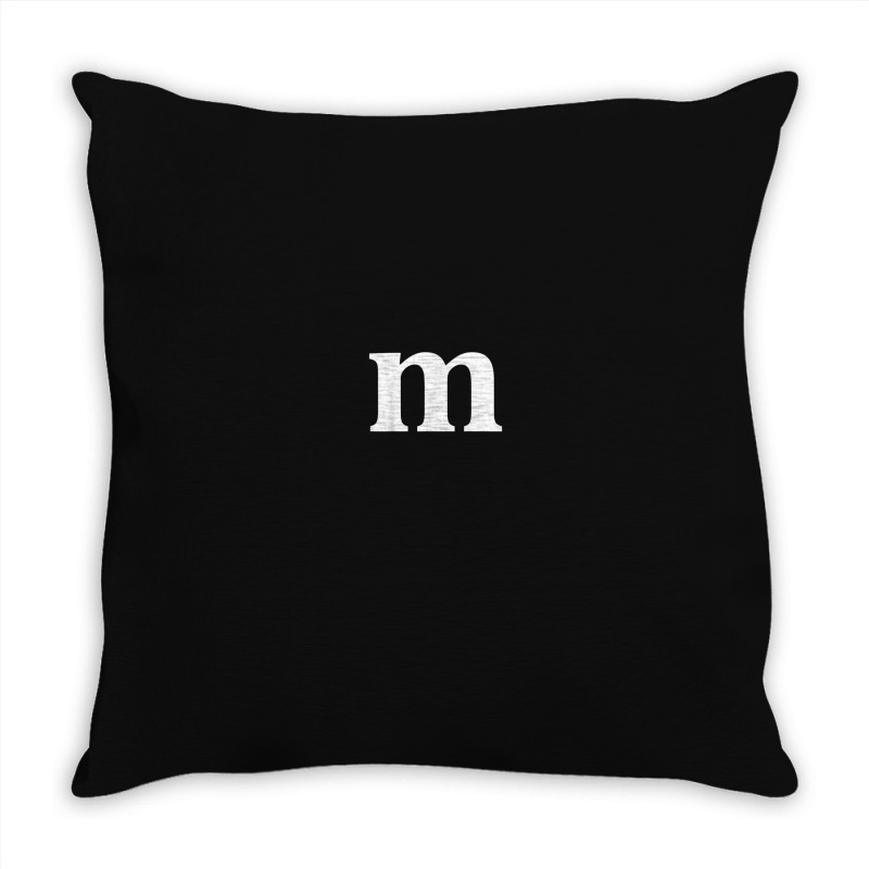 Funny Letter M Last Minute Halloween Group Costume Matching Throw Pillow | Artistshot