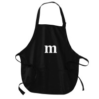 Funny Letter M Last Minute Halloween Group Costume Matching Medium-length Apron | Artistshot